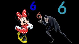 Number of the Day 6 with Bowler Hat Guy and Minnie Mouse [upl. by Nhojleahcim]