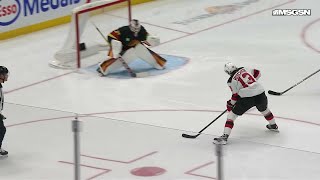 Nico Hischier scores a goal against the Vancouver Canucks [upl. by Mina217]