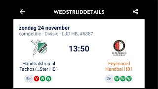 Tachos HB1  Feyenoord handbal HB1 [upl. by Enelrats]