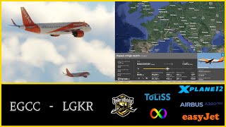 XPlane 12  Toliss A320NEO  Following my Familys flight from Manchester to Corfu with LiveTraffic [upl. by Atniuq]