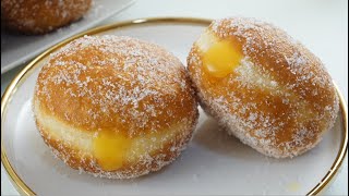 How To Make Lemon Filled Donuts [upl. by Atteuqram]