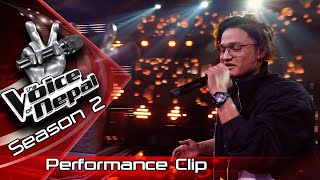 Sanish Shrestha quotMari Jauquot  LIVE The Voice of Nepal Season 2  2019 [upl. by Notgnihsaw]