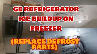 How to Fix GE Refrigerator NOT Working Freezer Working  Ice Build Up in Freezer Model GSS25SGMFBS [upl. by Harvey]