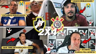 REAÇÕES VASCAINAS E CHORO AO VIVO  BEM VINDOS A SÉRIE B 2024  VASCO 2X4 CORINTHIANS  VAMOS RIR KK [upl. by Rozina]