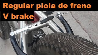 como AJUSTAR el CABLE de FRENO de BICICLETA v brake 45 [upl. by Pachston]