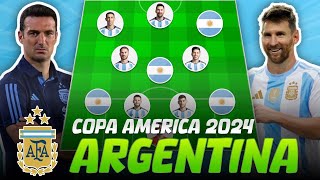 🇦🇷 ARGENTINA Potential Lineups for Copa America 2024  Lionel Messi Alvarez Di Maria [upl. by Bush]