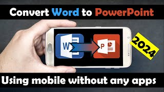 convert Word document to PowerPoint presentation in mobile [upl. by Catha]