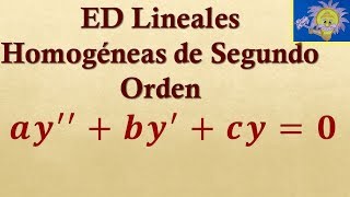 👩‍🏫 ECUACIONES DIFERENCIALES LINEALES HOMOGÉNEAS de Segundo Orden  Juliana la Profe [upl. by Elletsyrk]