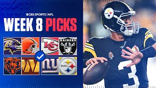 NFL Predictions and Best Bets For EVERY Week 8 Game Giants at Steelers amp MORE [upl. by Nomsed]