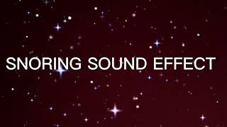 SNORING SOUND EFFECT 2 [upl. by Llerruj]