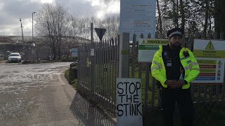 protest outside Walleys Quarry Landfill Newcastle under lyme 1st April 22 stopthestink capitoff [upl. by Annayk]