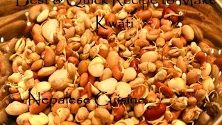 Easy and Quick Kwati Recipe  Nepali Cuisine [upl. by Lou]