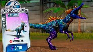 NEW HYBRID METRIALONG MAX LVL 40  Jurassic World The Game  HD [upl. by Lihkin]