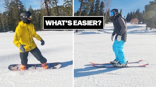 Whats Easier Skiing Or Snowboarding [upl. by Benjie]