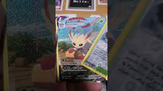 Shorts Pulling Leafeon VMax Alt Art Secret Rare 205203 Evolving Skies [upl. by Ahsilav306]