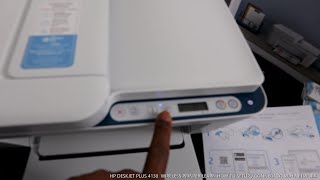 HP DESKJET PLUS 4130 WIRELESS PRINTER LEARN HOW TO SETUP  CONNECT TO WIFI NETWORK [upl. by Ahsets768]