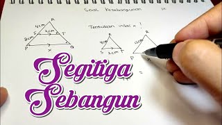 Kelas 9  Menentukan Panjang Sisi Segitiga Sebangun [upl. by Stila]