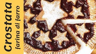 Ricetta Crostata con farina di Farro e confettura di Lamponi 💜 facile [upl. by Ailis]