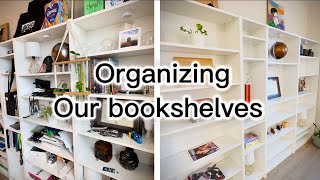 Organizing our living room IKEA Bookshelves vertical video [upl. by Bethel965]