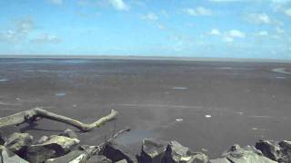 Atlantic ocean spray tide ebbing tide Georgetown Guyana [upl. by Leotie]