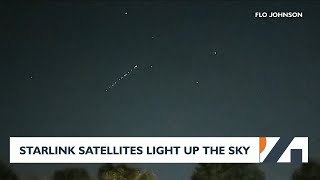 Starlink satellite trains light up the Inland Northwest night sky [upl. by Yonah664]