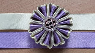 How to Make Super Easy Ribbon Flowers Handmade DIY Craft Guide [upl. by Adnauqaj]