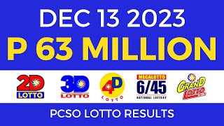 Lotto Result December 13 2023 9pm PCSO [upl. by Ahsied716]