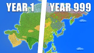 I Made Humans Colonize ASIA For 1000 Years  Worldbox [upl. by Reld]