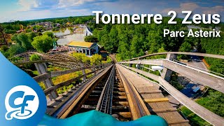 Tonnerre 2 Zeus back seat onride backwards 4K POV 60FPS Parc Asterix Astérix [upl. by Goldstein585]