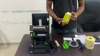 TSC TE244 BARCODE PRINTER UNBOXING amp ROLL amp RIBBON INSTALLATION IN HINDItsc scannerMo9727423135 [upl. by Wolram]