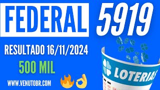 🍀 Resultado Loteria Federal 5919 [upl. by Bridgette]