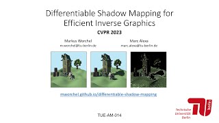 Differentiable Shadow Mapping for Efficient Inverse Graphics CVPR 2023 [upl. by Ena]