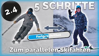 5 Schritte vom Schneeflug zum parallelen Skifahren  Skifahren lernen [upl. by Maidel]