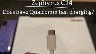 Zephyrus G14  Does it have Qualcomm Quick charging [upl. by Notlrak]