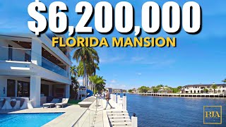 Inside a 6200000 WATERFRONT MANSION FLORIDA  Deerfield Beach  Luxury Home Tour  Peter J Ancona [upl. by Boesch]