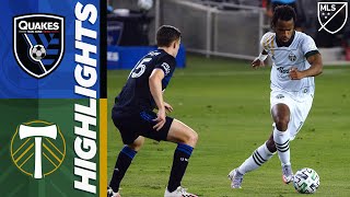 San Jose Earthquakes vs Portland Timbers  September 19 2020  MLS Highlights [upl. by Aihsenor]