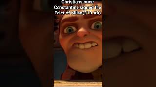 The Christian people after Constantine signed the Edict of Milan in 313 AD [upl. by Ayk]