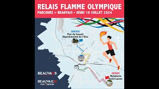 Le parcours de la flamme olympique dans Beauvais [upl. by Naeruat45]