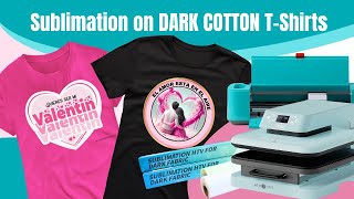 Sublimation on Dark Cotton Tshirts with HTVRONT Sublimation HTV [upl. by Wilie813]