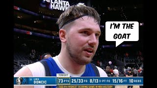 LUKA DONCIC 73 Points vs EMBIIDs 70 🏀 GOAT DEBATE [upl. by Jammie734]