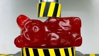 EXPERIMENT HYDRAULIC PRESS 100 TON vs GIANT GUMMY BEAR [upl. by Neret170]