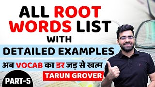 Root Words Part 5  The Best way to Improve Vocabulary  Tarun Grover [upl. by Lhary]