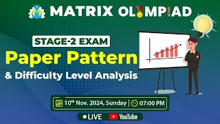 Matrix Olympiad Stage2 Exam 2024 Paper pattern and Difficulty level analysis [upl. by Ybrek516]