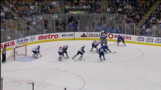 Fan throws Waffles at Leafs Phill Kessel  Dec 20th 2010 HD [upl. by Aneeg733]