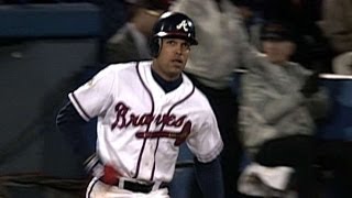 1995 WS Gm6 Justice leads off the sixth with a homer [upl. by Olson143]