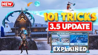 BGMI NEW UPDATE 35  FULL GUIDE amp TOP 101 TRICKS  NATURAL YT [upl. by Attolrac]