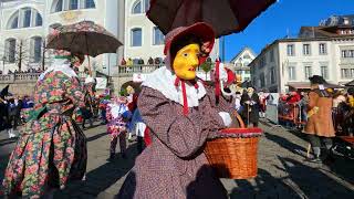 2022 Preisnüsseln Nüssler Schwyz 100 Jahre Schwyzer Nüssler Fasnacht auf dem Hauptplatz [upl. by Justinn386]