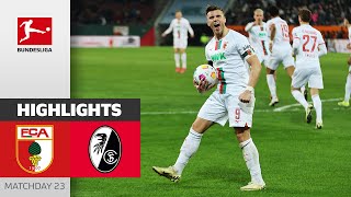 Chances taken FCA wins against Freiburg  FCA  SCF 21  Highlights  MD 23 – Bundesliga 2324 [upl. by Nwahsar260]