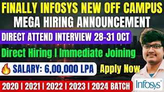 Infosys Multiple Job Hiring  Direct Interview  Immediate Joining  No Shortlisting 20242019 Batch [upl. by Stargell]