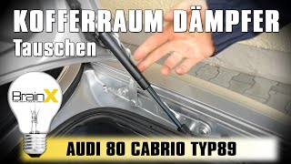 Kofferraumdämpfer wechseln Audi 80 Cabrio TYP89 [upl. by Lyrehc]